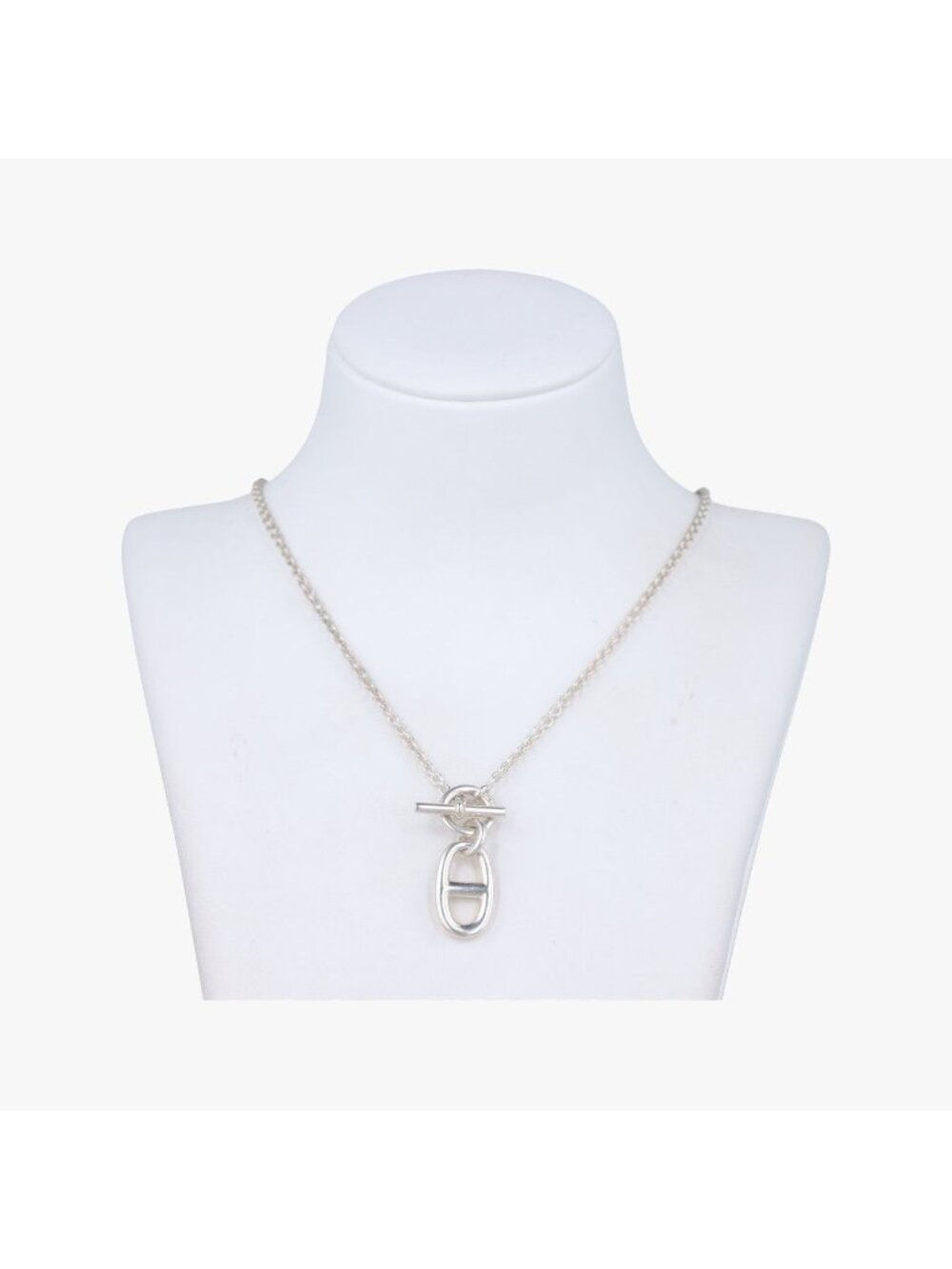 Hermes Chaine D'ancre Amulet Silver Necklace